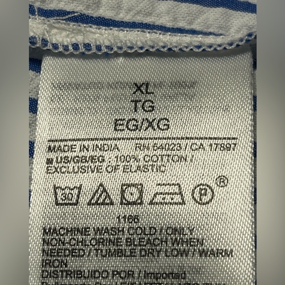 GAP Classic Blue and White Striped PEASANT BLOUSE, WOMEN SIZE XL - Picture 11 of 11